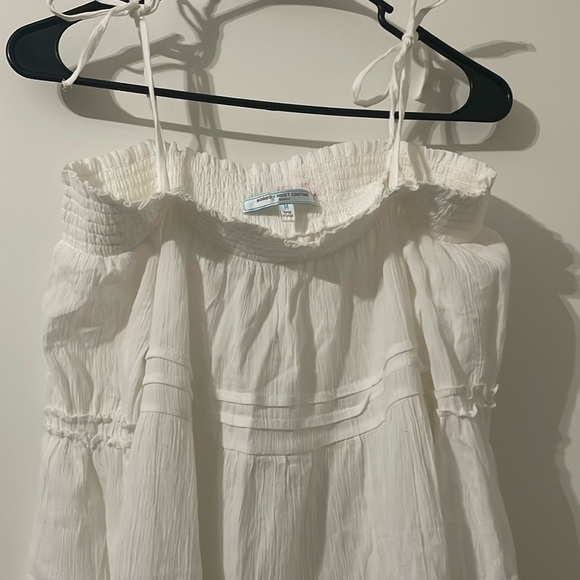 Romeo & Juliet Couture Beach Off-Shoulder Cream Cover Up Dress Size M - Picture 8 of 8